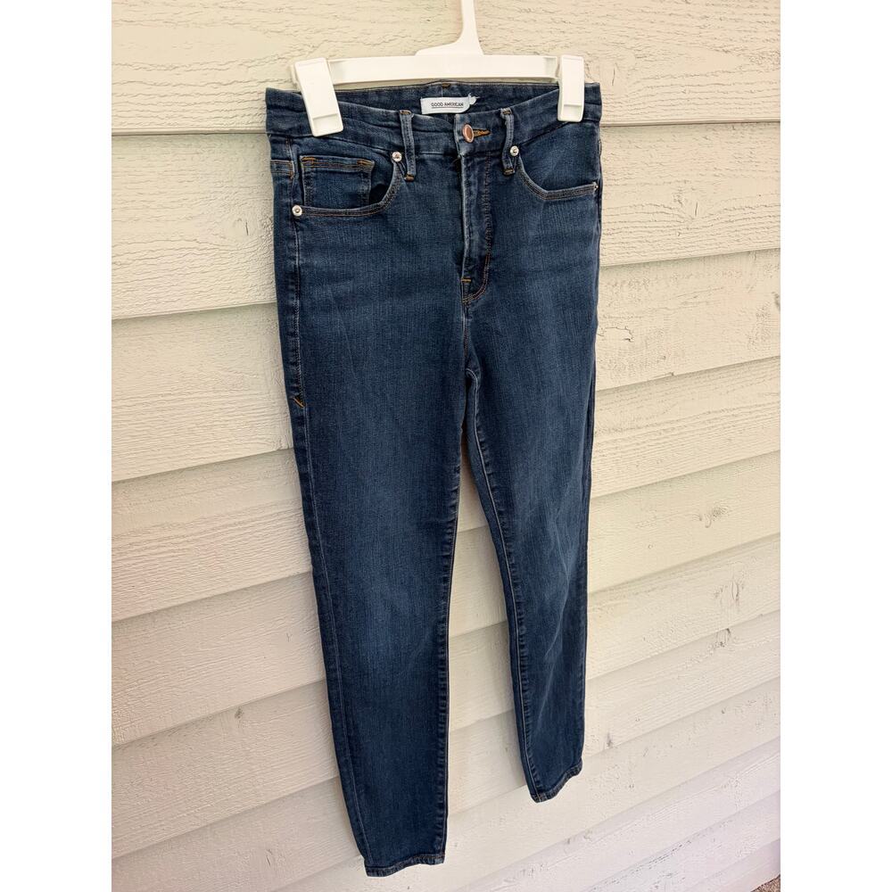 Good American Skinny Jeans Size 6/28 Medium Wash Stretch Denim - Picture 3 of 10
